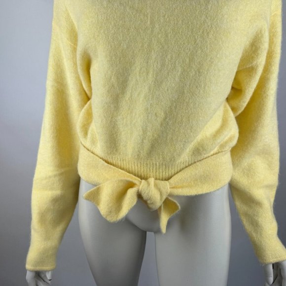 Wilfred Lorin‎ Sweater Women XS Long Sleeve Stretch Alpaca Wool Turtleneck Tie - Picture 7 of 13